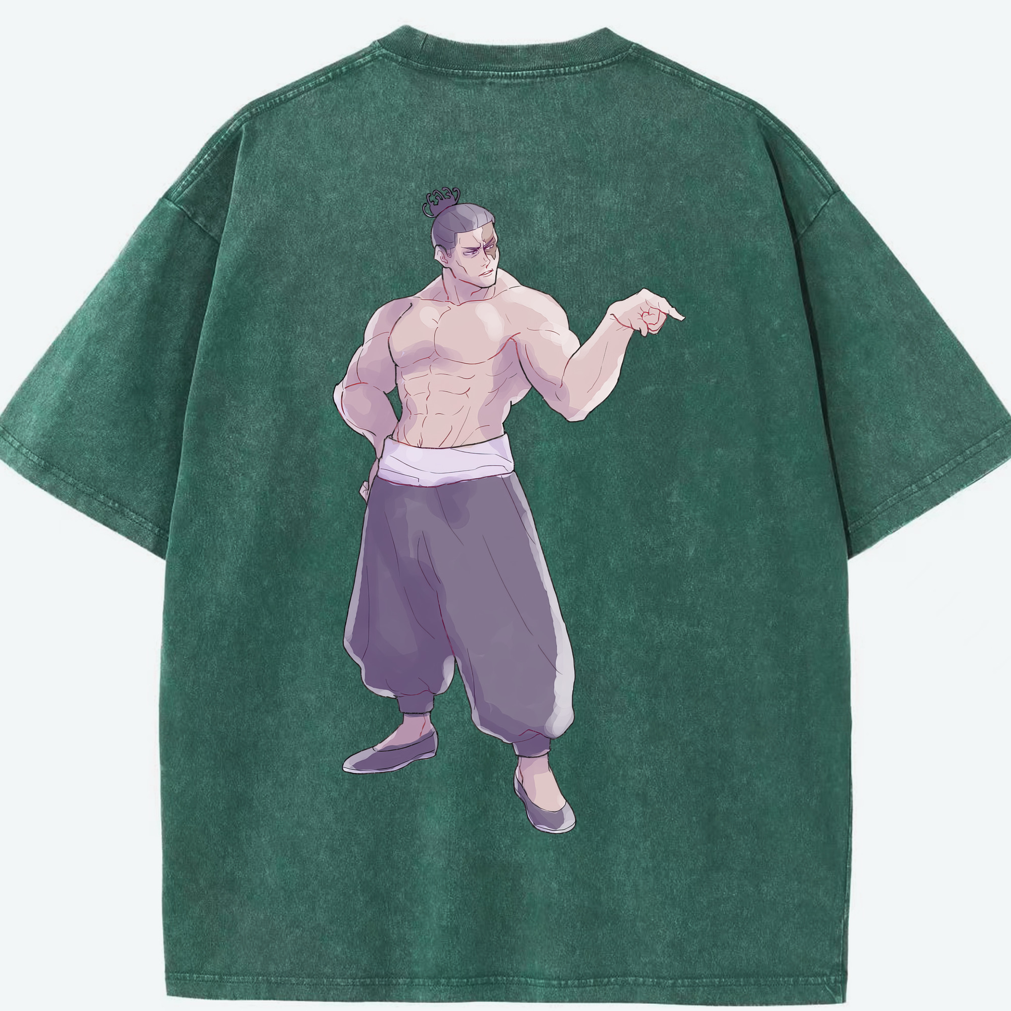 （画像用） 呪術廻戦 Jujutsu Kaisen 綿100% ヴィンテージ風 半袖Tシャツ（背面プリント）